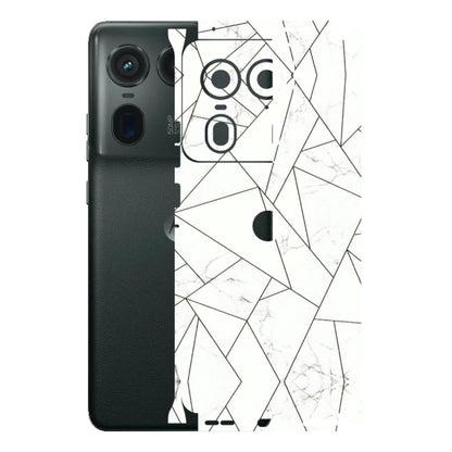 Motorola Phone Skins (All Models) - Luxury White Marble Effect - 3D Embossed Finish (L-168) Motorola Edge 50 Ultra (5G)