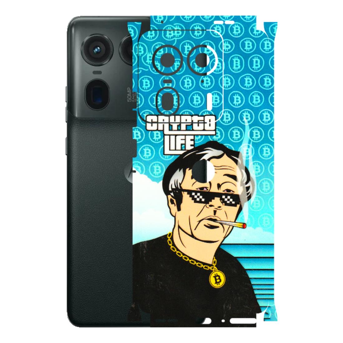 Motorola Phone Skins (All Models) - Crypto Thug Life - 3D Embossed Finish (L-179) Motorola Edge 50 Ultra (5G)
