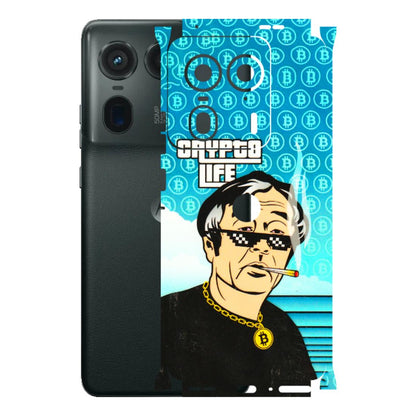 Motorola Phone Skins (All Models) - Crypto Thug Life - 3D Embossed Finish (L-179) Motorola Edge 50 Ultra (5G)