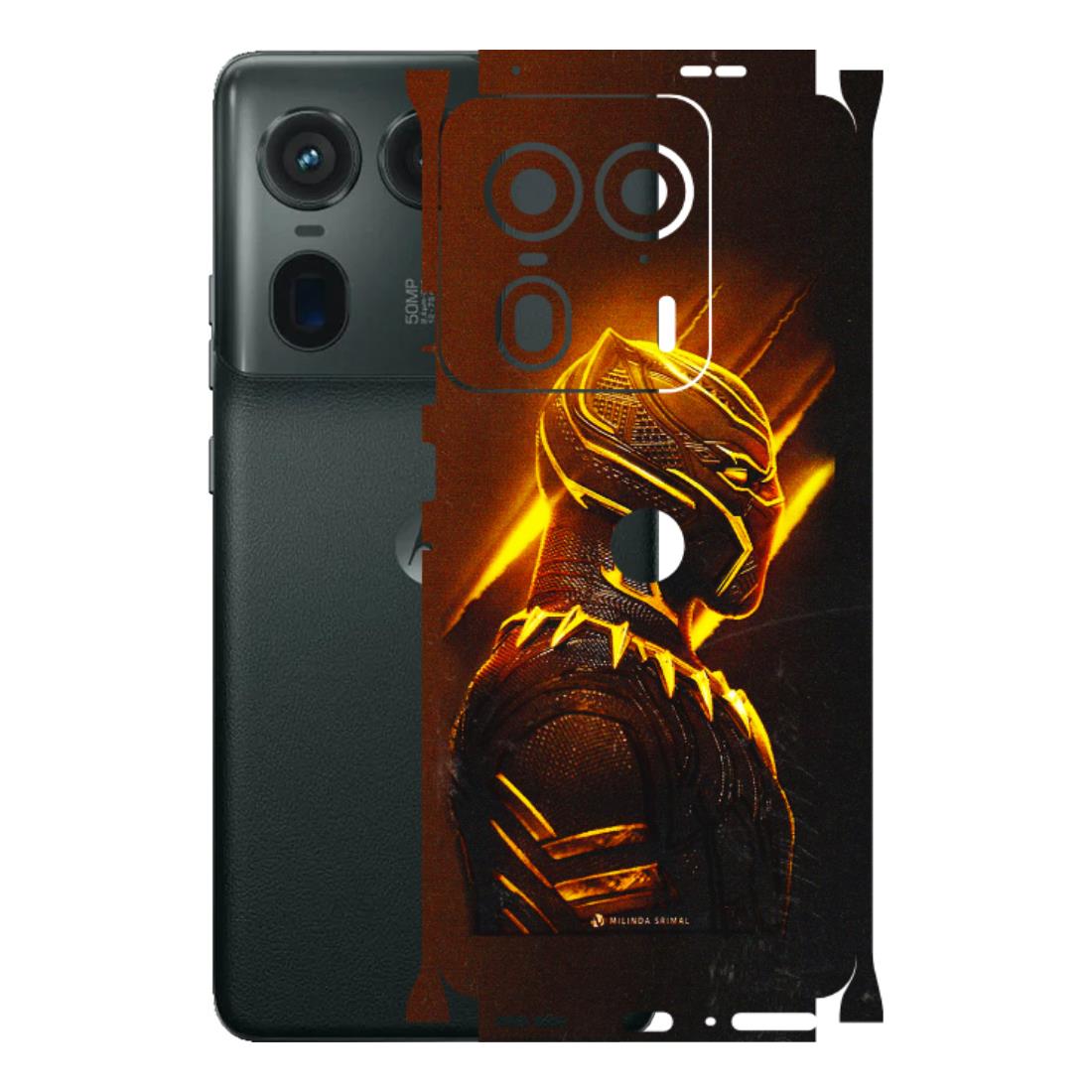 Motorola Phone Skins (All Models) - Gold Black Panther - 3D Embossed Finish (L-181) Motorola Edge 50 Ultra (5G)