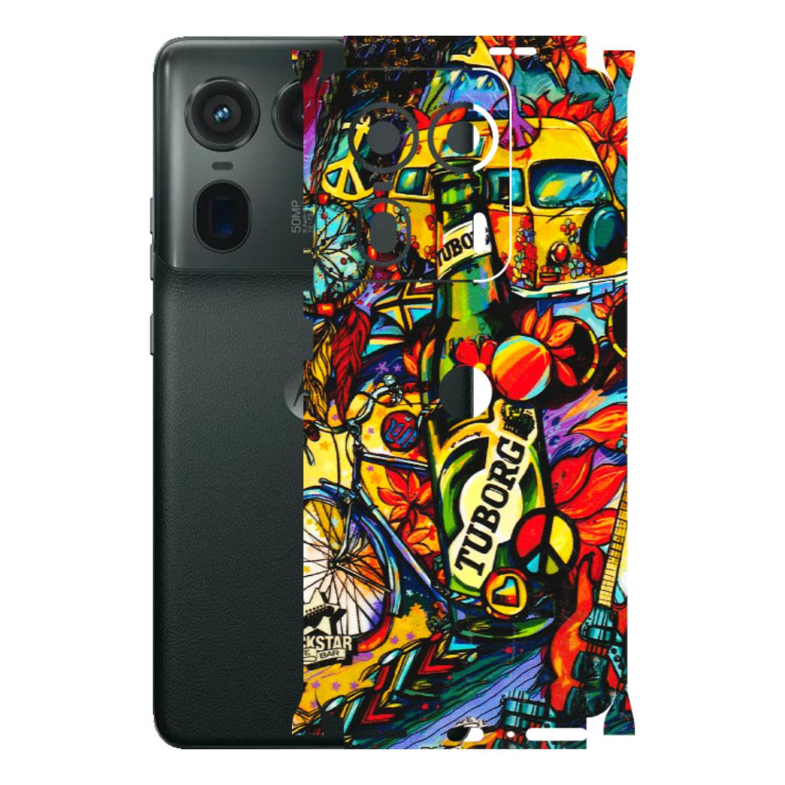 Motorola Phone Skins (All Models) - Cool Beer Bottle - 3D Embossed Finish (L-193) Motorola Edge 50 Ultra (5G)
