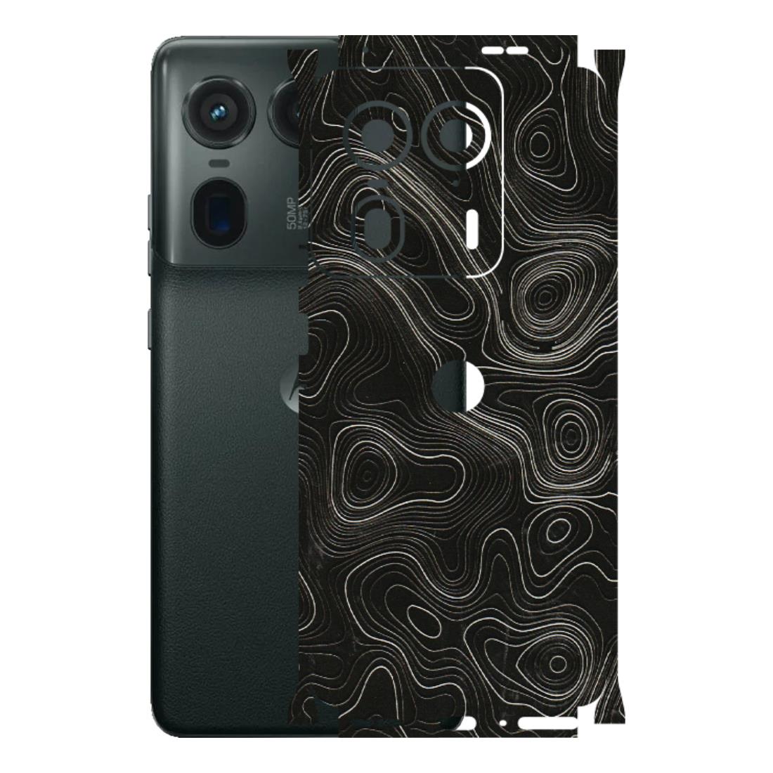 Motorola Phone Skins (All Models) - Black Swirl - 3D Embossed Finish (L-196) Motorola Edge 50 Ultra (5G)