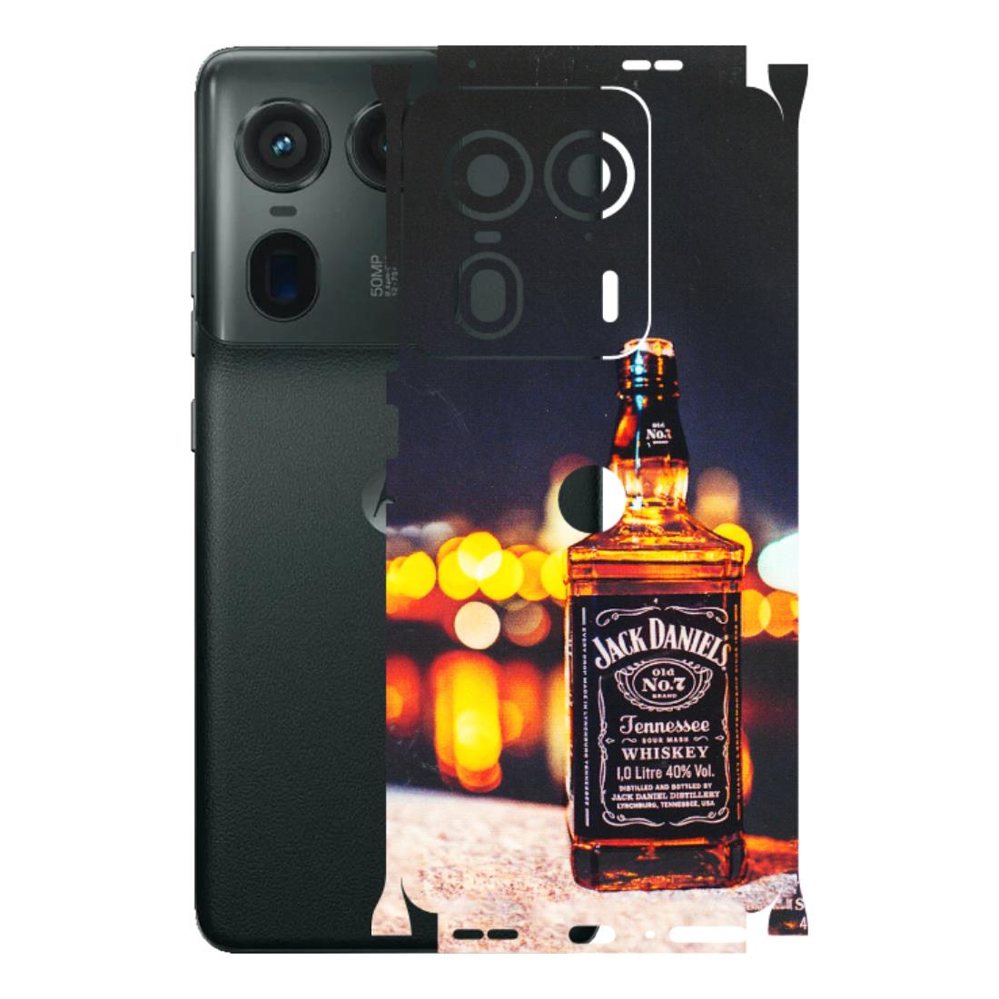 Motorola Phone Skins (All Models) - JD Whiskey Bottle - 3D Embossed Finish (L-20) Motorola Edge 50 Ultra (5G)
