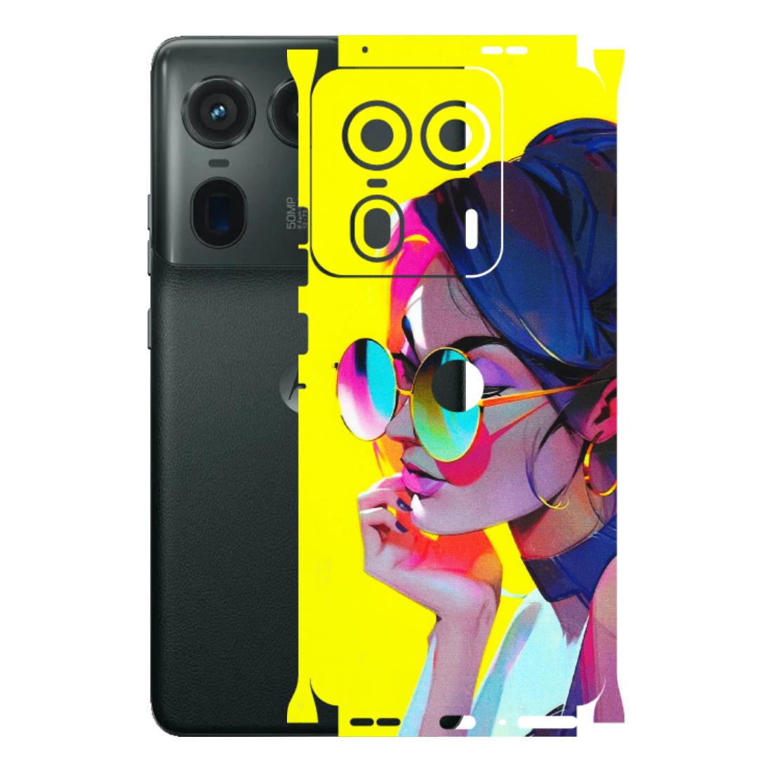 Motorola Phone Skins (All Models) - Bold Stylish Girl - 3D Embossed Finish (L-222) Motorola Edge 50 Ultra (5G)