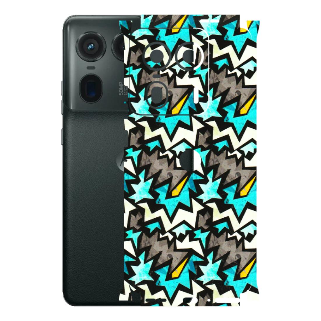 Motorola Phone Skins (All Models) - Funky Zig Zag - 3D Embossed Finish (L-223) Motorola Edge 50 Ultra (5G)