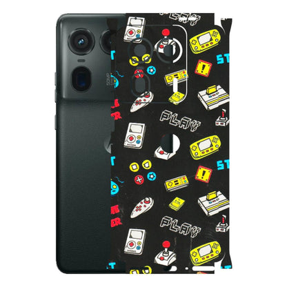 Motorola Phone Skins (All Models) - Gaming Doodles - 3D Embossed Finish (L-224) Motorola Edge 50 Ultra (5G)
