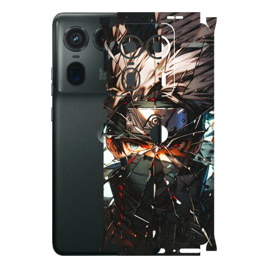 Motorola Phone Skins (All Models) - Kakashi Shattered Glass Effect - 3D Embossed Finish (L-237) Motorola Edge 50 Ultra (5G)