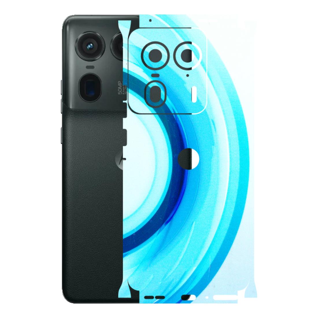 Motorola Phone Skins (All Models) - The Blue Curve - 3D Embossed Finish (L-244) Motorola Edge 50 Ultra (5G)