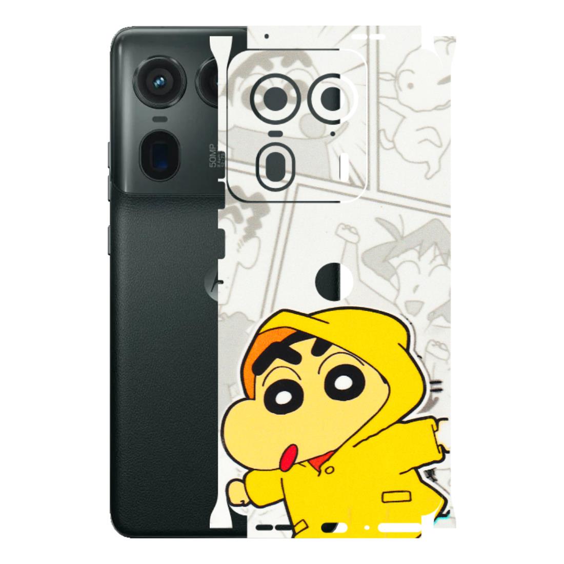 Motorola Phone Skins (All Models) - Yellow Shinchan Comic - 3D Embossed Finish (L-246) Motorola Edge 50 Ultra (5G)