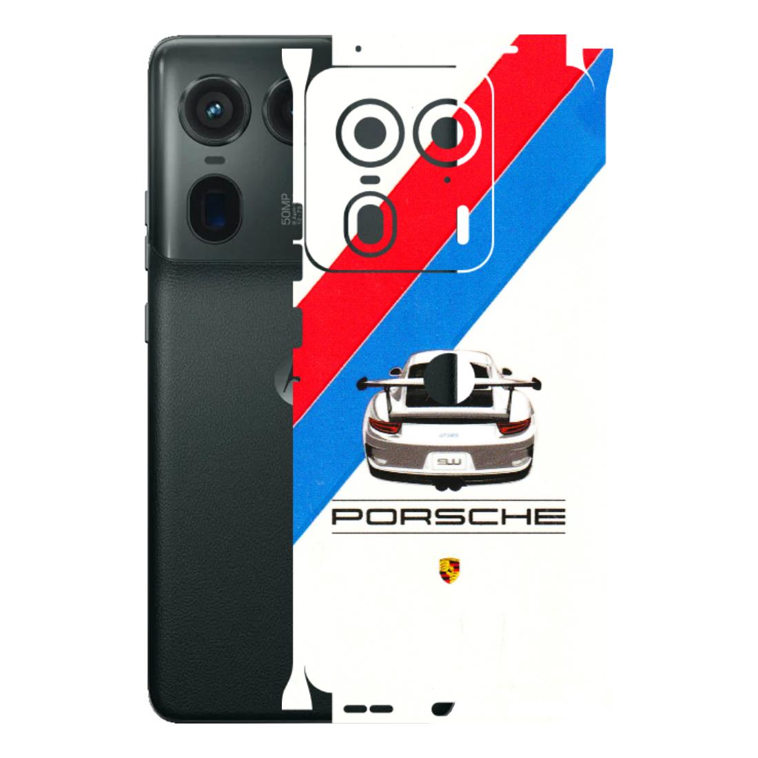 Motorola Phone Skins (All Models) - Porche Car Sober Logo - 3D Embossed Finish (L-248) Motorola Edge 50 Ultra (5G)