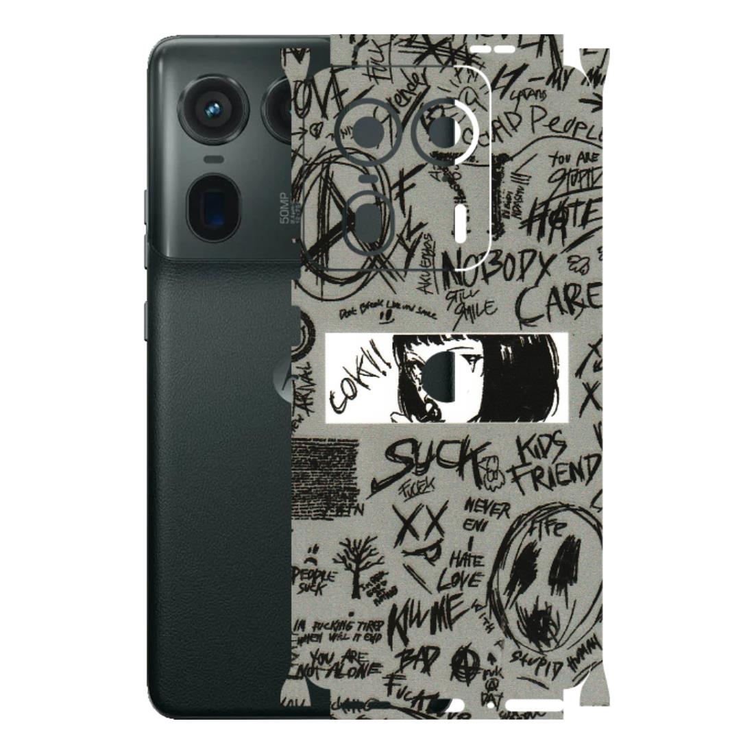Motorola Phone Skins (All Models) - Never Have Love Anime - 3D Embossed Finish (L-260) Motorola Edge 50 Ultra (5G)