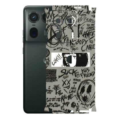 Motorola Phone Skins (All Models) - Never Have Love Anime - 3D Embossed Finish (L-260) Motorola Edge 50 Ultra (5G)