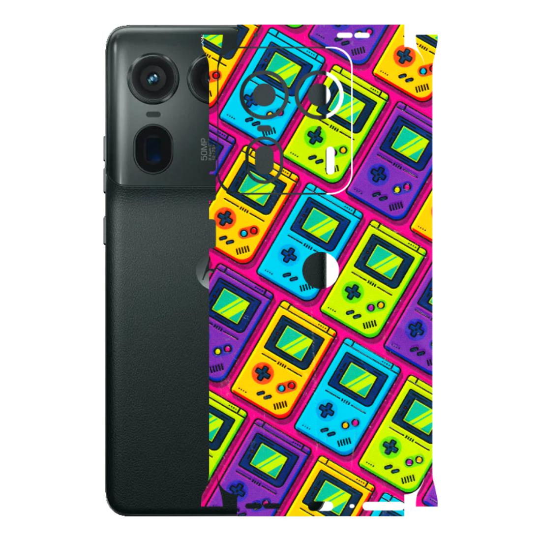Motorola Phone Skins (All Models) - Gameboy Colourful - 3D Embossed Finish (L-266) Motorola Edge 50 Ultra (5G)