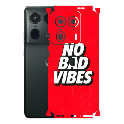 Motorola Phone Skins (All Models) - No Bad Vibes - 3D Embossed Finish (L-280) Motorola Edge 50 Ultra (5G)