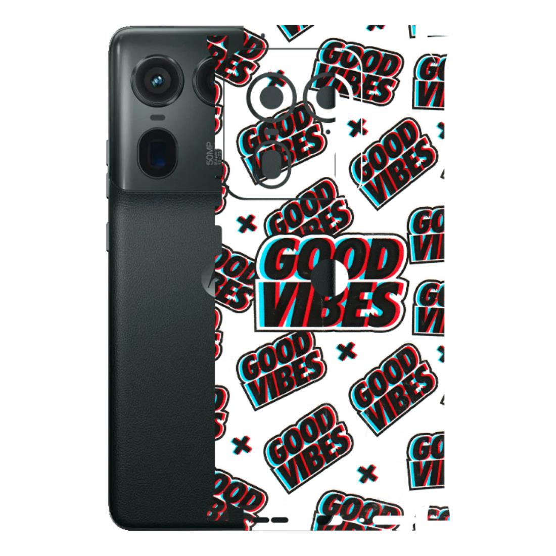 Motorola Phone Skins (All Models) - Good Vibes - 3D Embossed Finish (L-282) Motorola Edge 50 Ultra (5G)