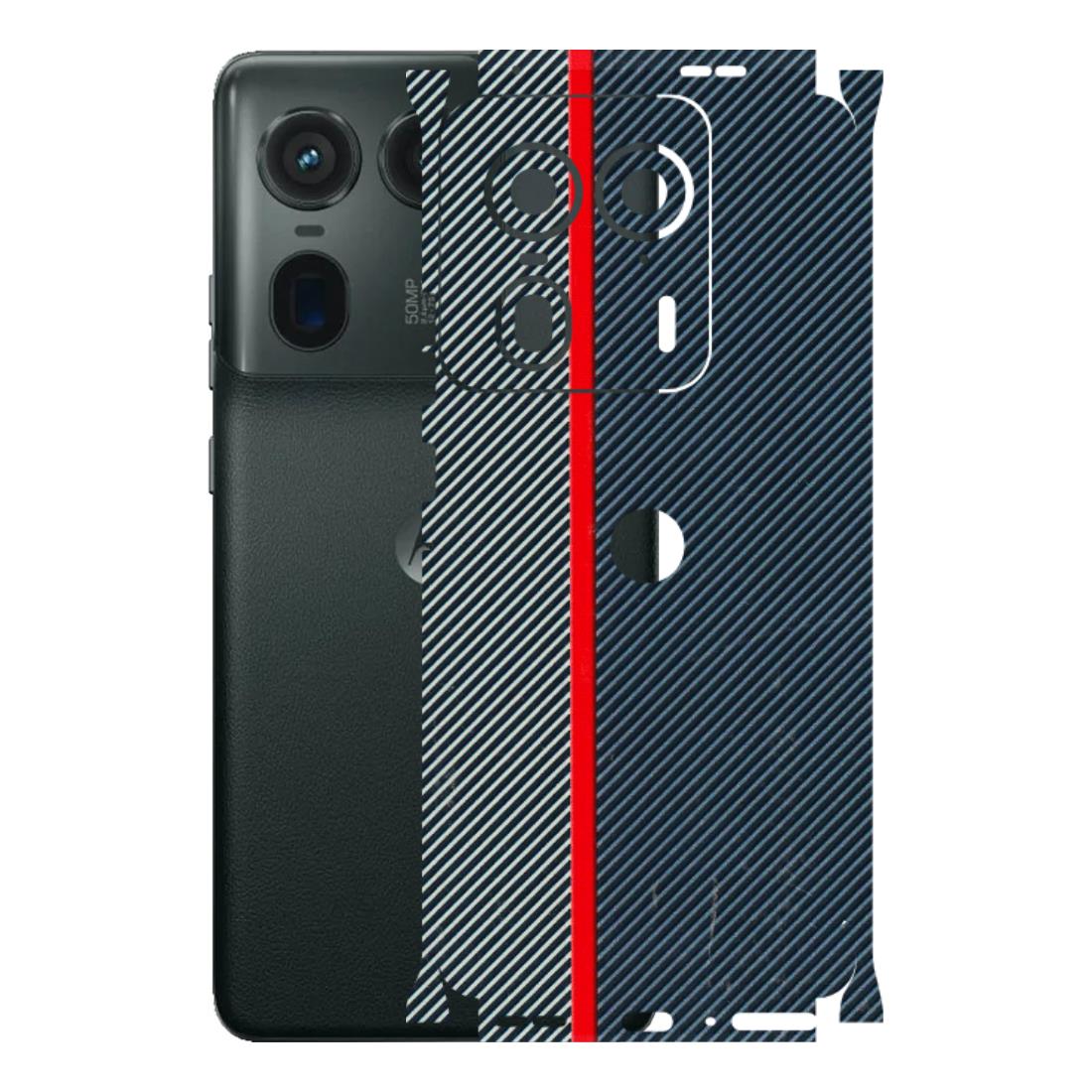 Motorola Phone Skins (All Models) - Blue Sober Lines - 3D Embossed Finish (L-305) Motorola Edge 50 Ultra (5G)