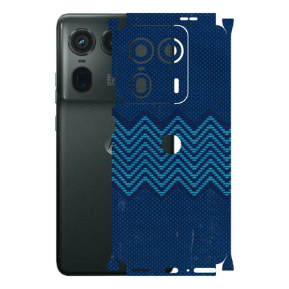 Motorola Phone Skins (All Models) - Blue Sober Waves - 3D Embossed Finish (L-306) Motorola Edge 50 Ultra (5G)