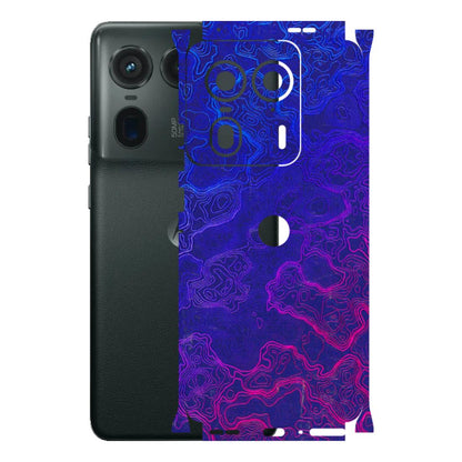 Motorola Phone Skins (All Models) - Purple Ripples Swirl - 3D Embossed Finish (L-314) Motorola Edge 50 Ultra (5G)