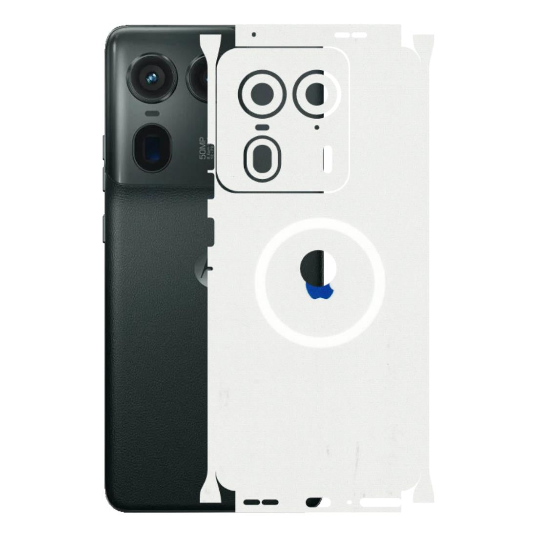 Motorola Phone Skins (All Models) - iPhone Magsafe Logo - 3D Embossed Finish (L-320) Motorola Edge 50 Ultra (5G)