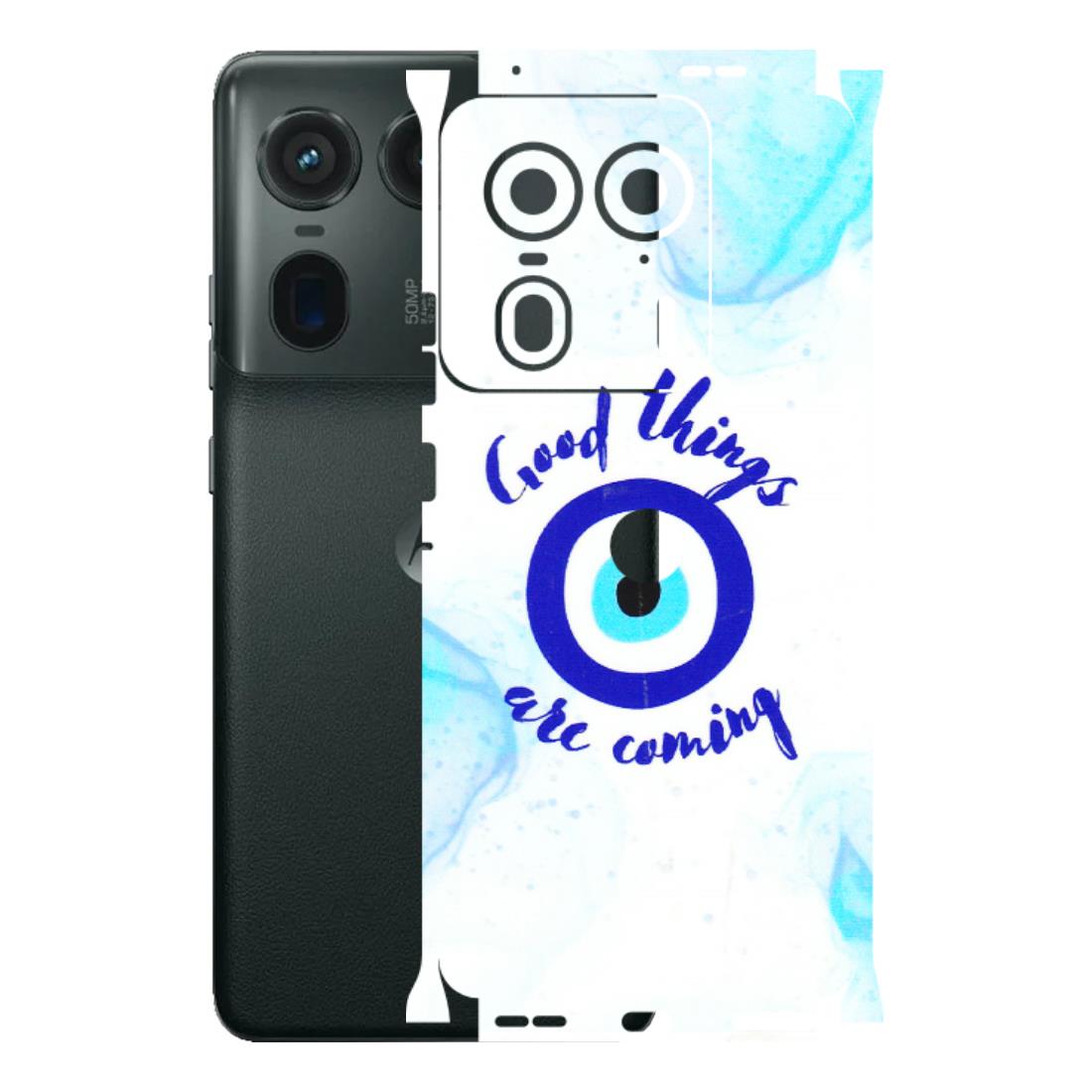 Motorola Phone Skins (All Models) - Evil Eye Good Things Are Coming - 3D Embossed Finish (L-322) Motorola Edge 50 Ultra (5G)