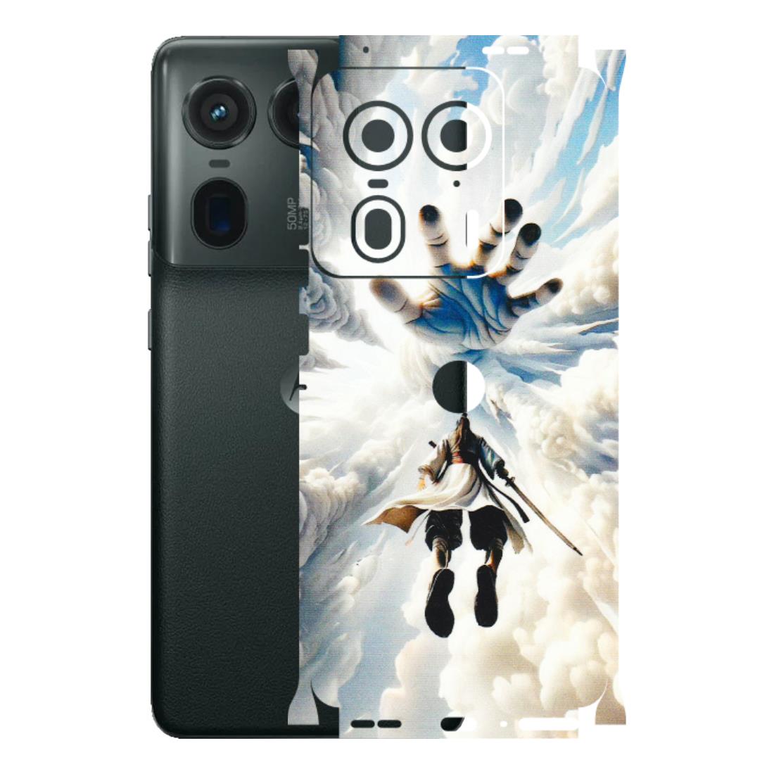 Motorola Phone Skins (All Models) - Big Hand With Monkey King - 3D Embossed Finish (L-323) Motorola Edge 50 Ultra (5G)