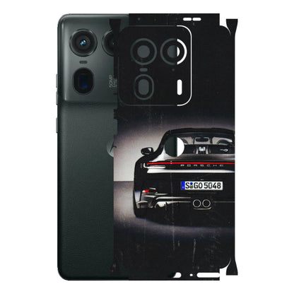 Motorola Phone Skins (All Models) - New Black Porsche GT3 - 3D Embossed Finish (L-327) Motorola Edge 50 Ultra (5G)