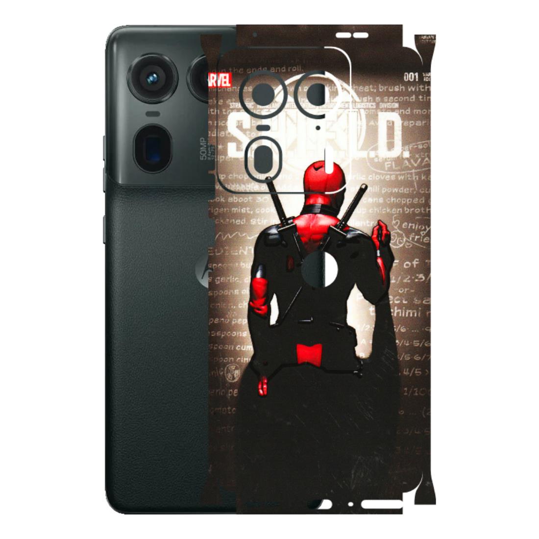 Motorola Phone Skins (All Models) - Deadpool - 3D Embossed Finish (L-56) Motorola Edge 50 Ultra (5G)
