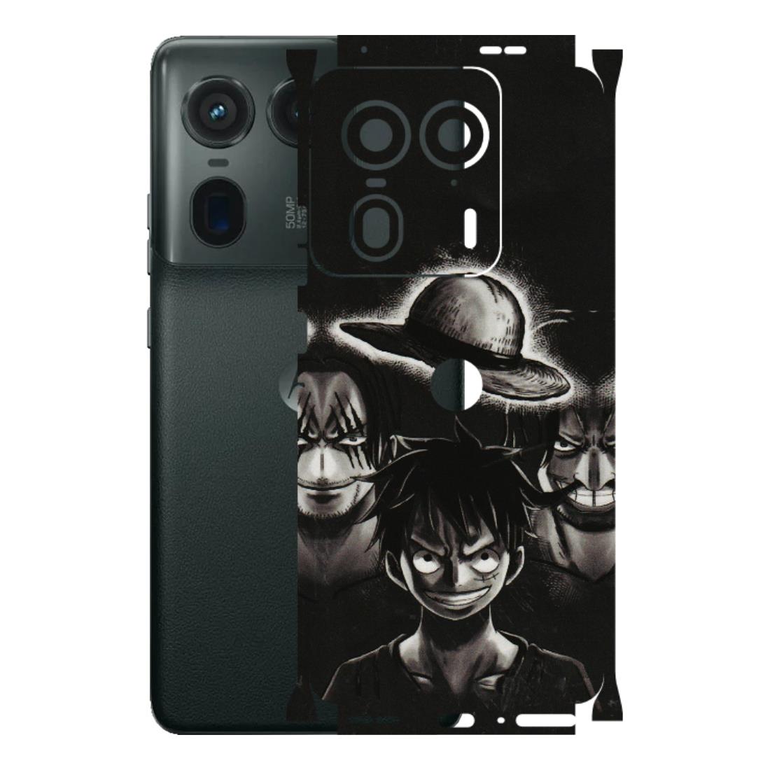 Motorola Phone Skins (All Models) - Black Luffy Hat - 3D Embossed Finish (L-57) Motorola Edge 50 Ultra (5G)