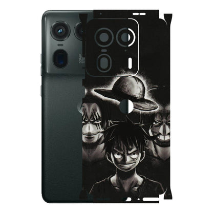 Motorola Phone Skins (All Models) - Black Luffy Hat - 3D Embossed Finish (L-57) Motorola Edge 50 Ultra (5G)