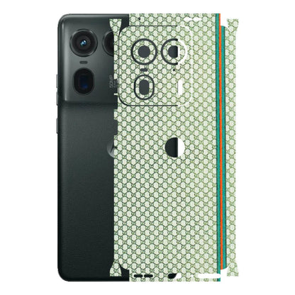 Motorola Phone Skins (All Models) - Gucci Fabric Pattern - 3D Embossed Finish (L-73) Motorola Edge 50 Ultra (5G)