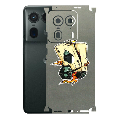 Motorola Phone Skins (All Models) - Grey Cards Of Ace - 3D Embossed Finish (L-77) Motorola Edge 50 Ultra (5G)