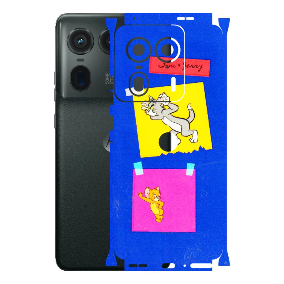 Motorola Phone Skins (All Models) - Tom N Jerry Sticky Notes - 3D Embossed Finish (L-88) Motorola Edge 50 Ultra (5G)