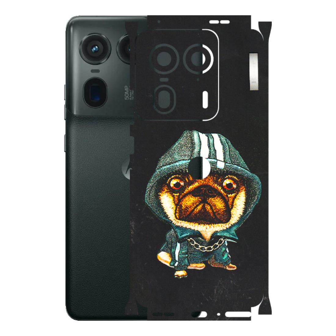 Motorola Phone Skins (All Models) - Puppy N Hoodie - 3D Embossed Finish (L-90) Motorola Edge 50 Ultra (5G)