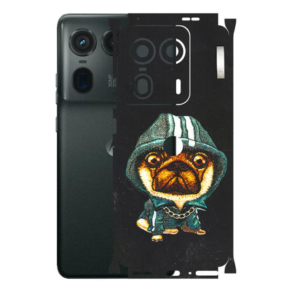 Motorola Phone Skins (All Models) - Puppy N Hoodie - 3D Embossed Finish (L-90) Motorola Edge 50 Ultra (5G)