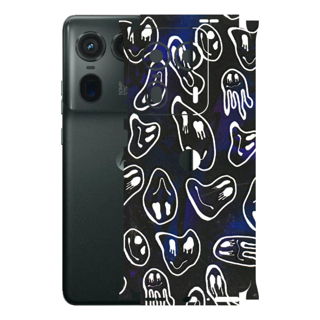 Motorola Phone Skins (All Models) - Distorted Smileys - 3D Embossed Finish (L-92) Motorola Edge 50 Ultra (5G)