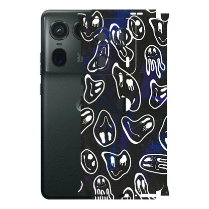 Motorola Phone Skins (All Models) - Distorted Smileys - 3D Embossed Finish (L-92) Motorola Edge 50 Ultra (5G)