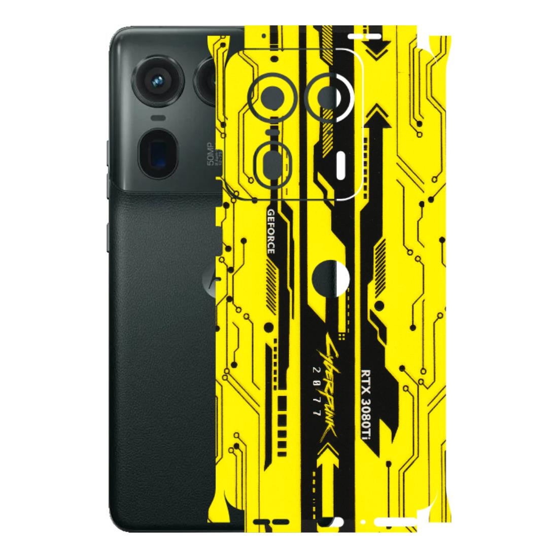 Motorola Phone Skins (All Models) - Yellow Cyberpunk - 3D Embossed Finish (L-93) Motorola Edge 50 Ultra (5G)