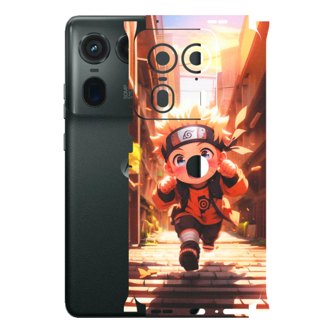 Motorola Phone Skins (All Models) - Naruto Cute Toon Running - Matte Finish (M-04) Motorola Edge 50 Ultra (5G)