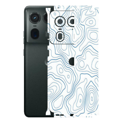 Motorola Phone Skins (All Models) - Blue And White Swirls - Matte Finish (M-139) Motorola Edge 50 Ultra (5G)