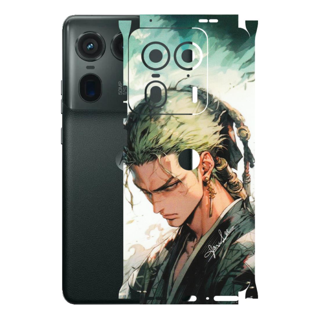 Motorola Phone Skins (All Models) - New Roronoa Zoro One Picece Anime - Matte Finish (M-140) Motorola Edge 50 Ultra (5G)