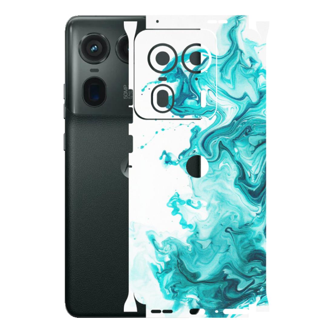 Motorola Phone Skins (All Models) - Sky Blue Abstract Colour - Matte Finish (M-146) Motorola Edge 50 Ultra (5G)