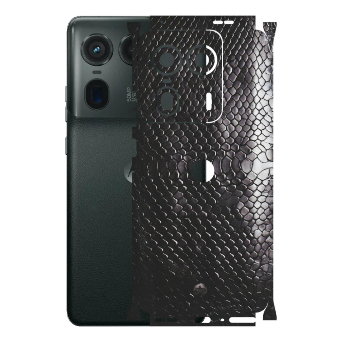 Motorola Phone Skins (All Models) - Black Snack Leather - Matte Finish (M-147) Motorola Edge 50 Ultra (5G)