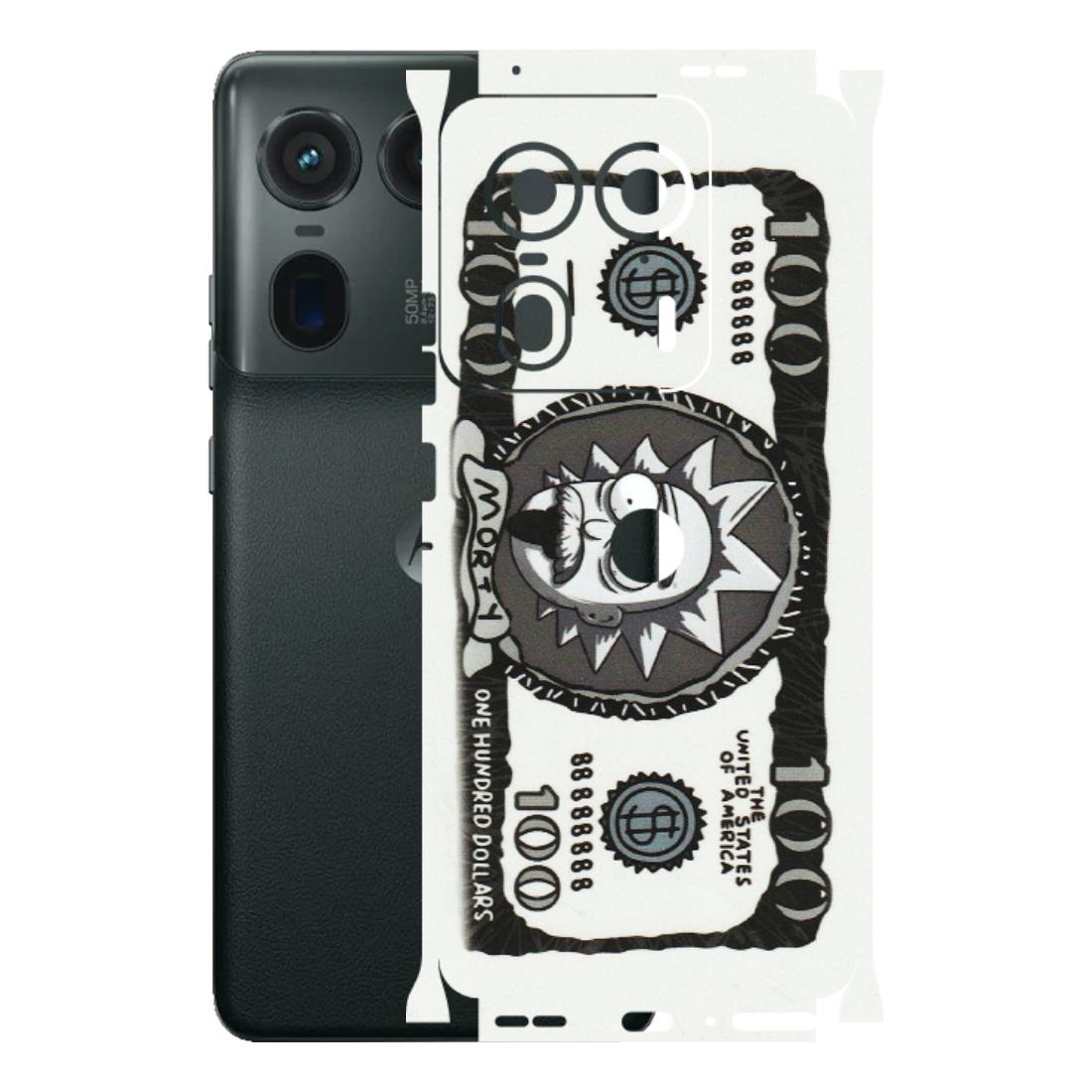 Motorola Phone Skins (All Models) - Rick And Morty Hundred Dollar Anime - Matte Finish (M-161) Motorola Edge 50 Ultra (5G)