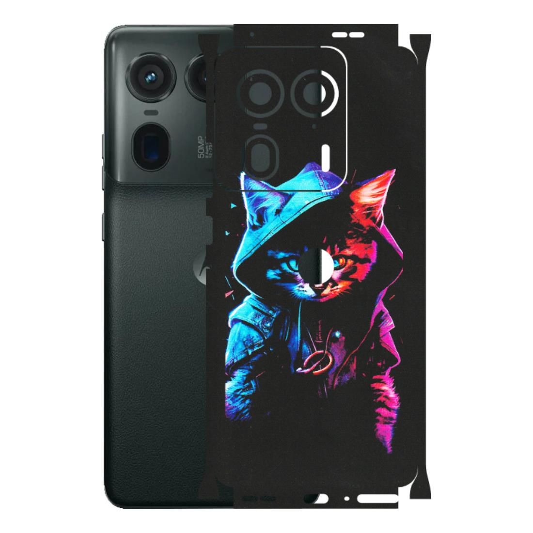 Motorola Phone Skins (All Models) - Cyberpunk Cat - Matte Finish (M-45) Motorola Edge 50 Ultra (5G)