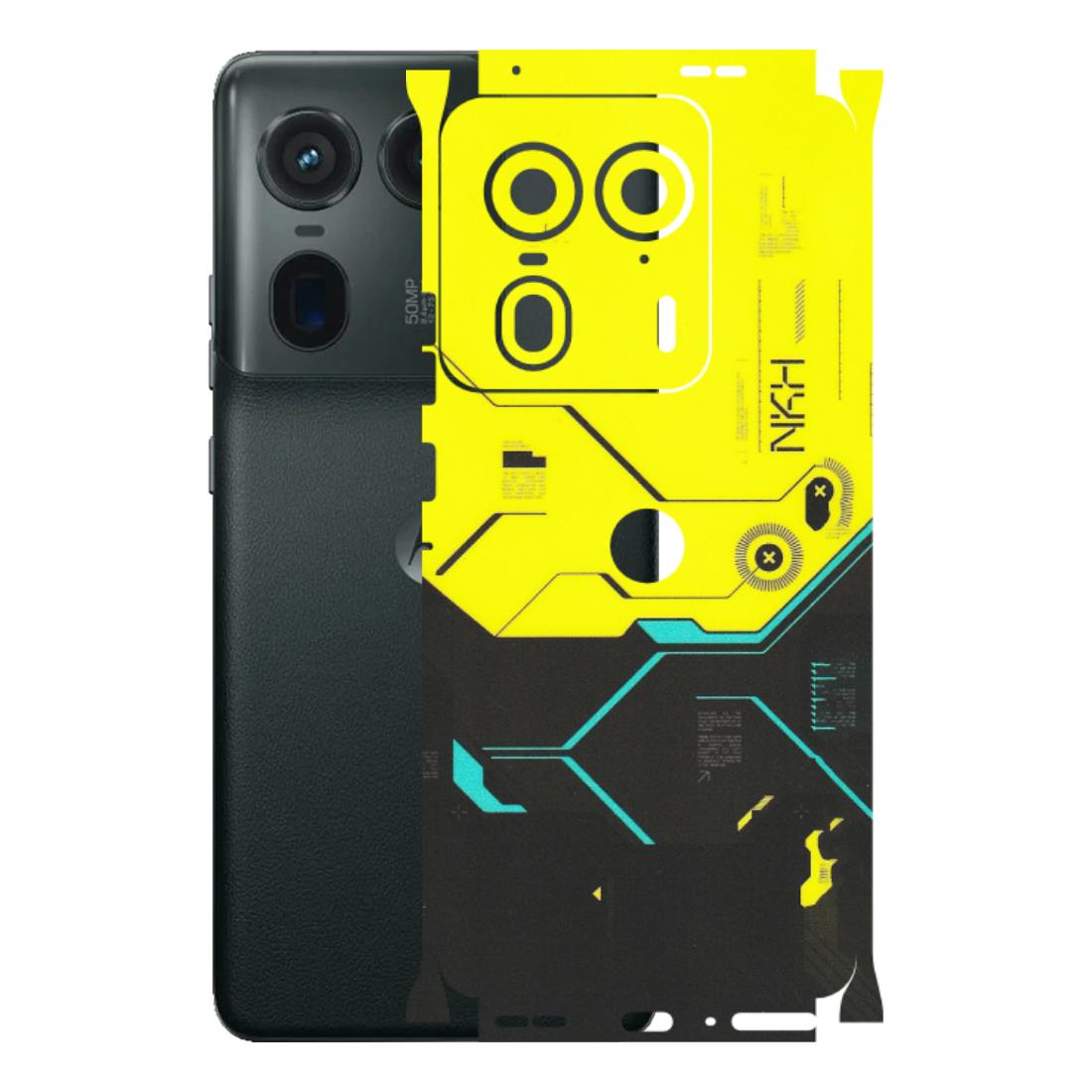 Motorola Phone Skins (All Models) - Black Yellow Technica - Matte Finish (M-53) Motorola Edge 50 Ultra (5G)