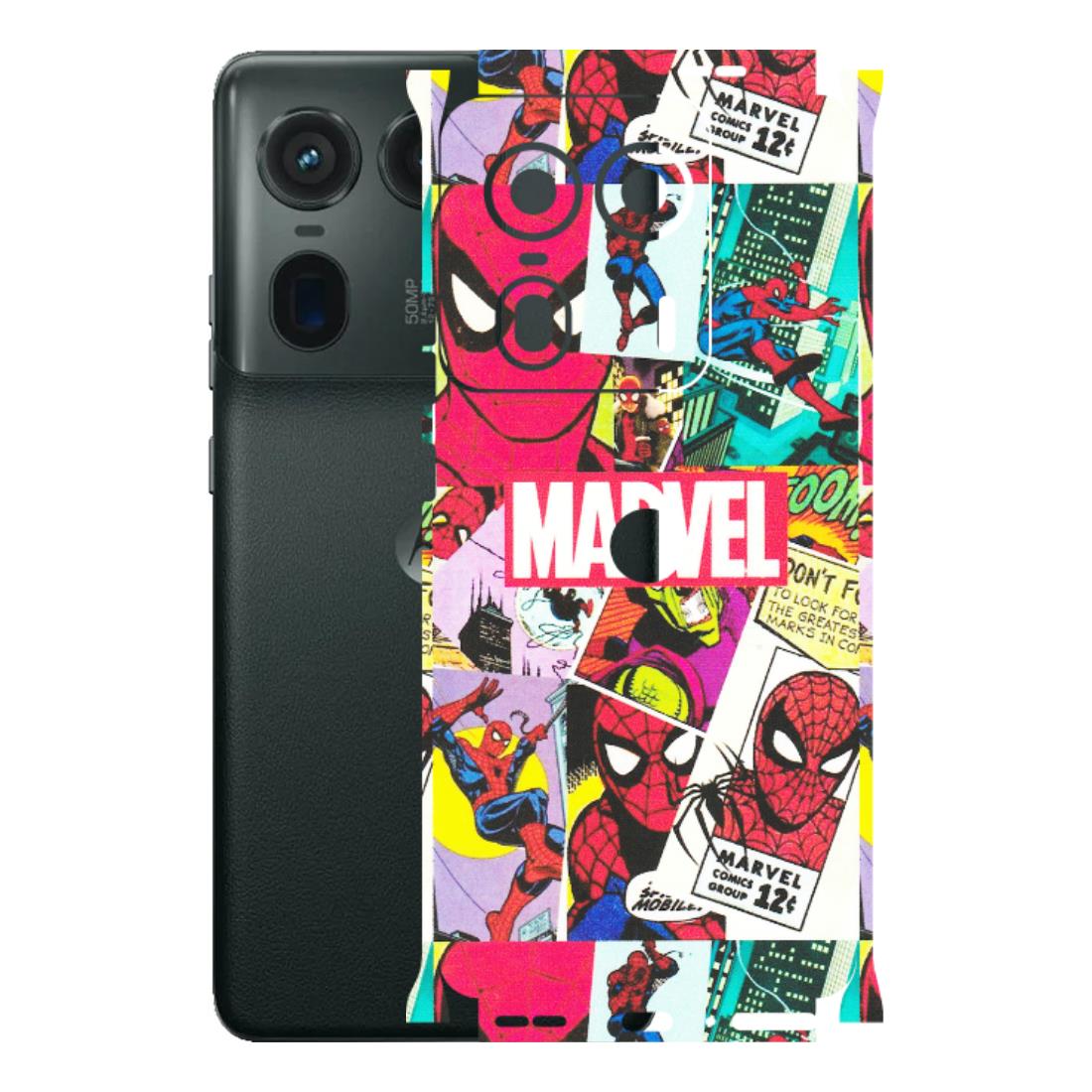 Motorola Phone Skins (All Models) - Marvel Comic Spiderman Grafitti - Matte Finish (M-72) Motorola Edge 50 Ultra (5G)