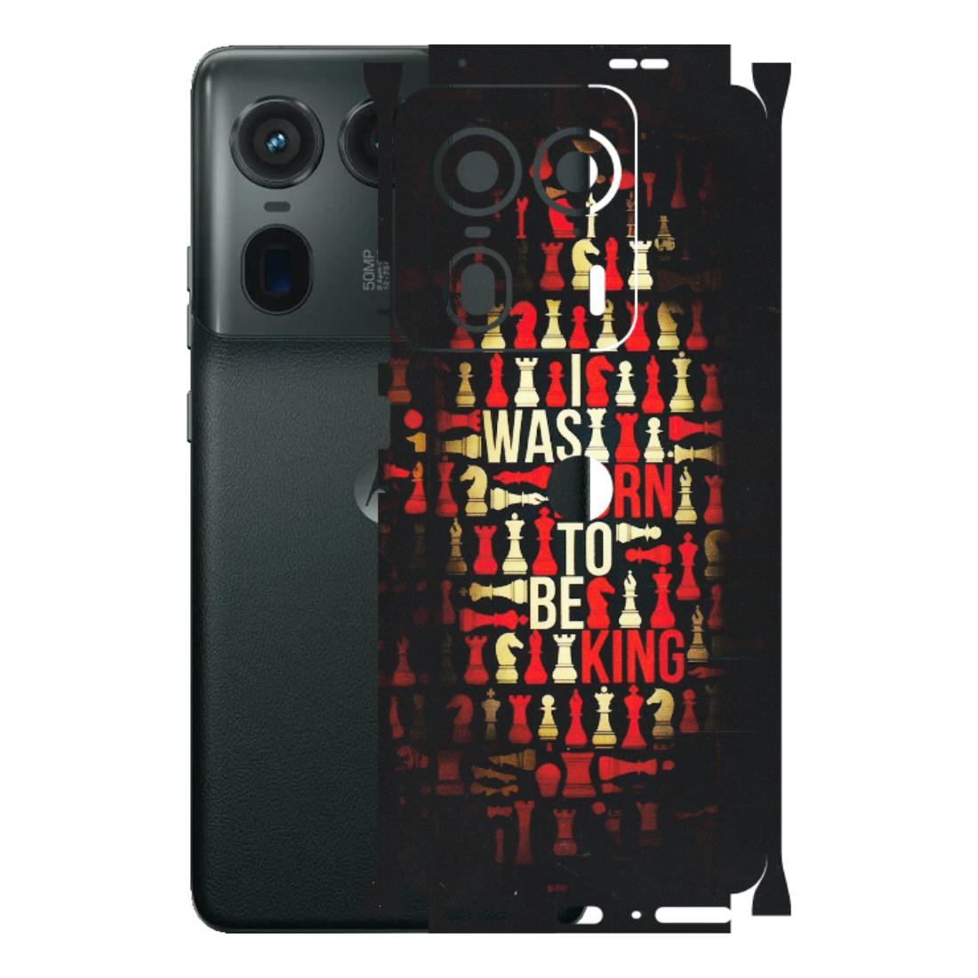 Motorola Phone Skins (All Models) - Born To Be King - Matte Finish (M-73) Motorola Edge 50 Ultra (5G)