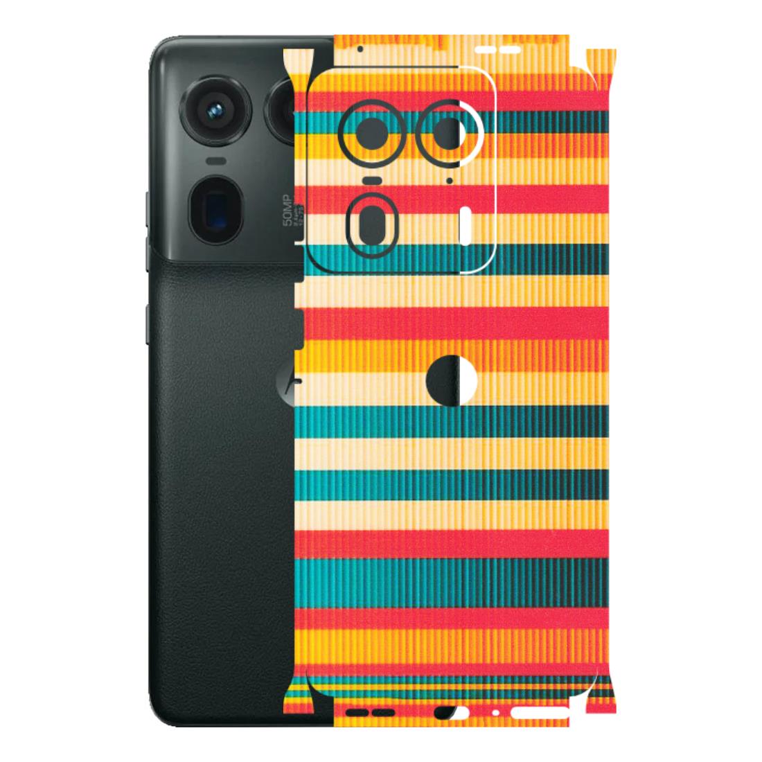 Motorola Phone Skins (All Models) - Colourful Stripes Soothing Effect - Matte Finish (M-86) Motorola Edge 50 Ultra (5G)