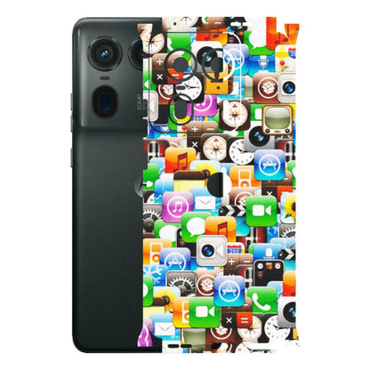 Motorola Phone Skins (All Models) - All Apple Icons - Matte Finish (M-93) Motorola Edge 50 Ultra (5G)