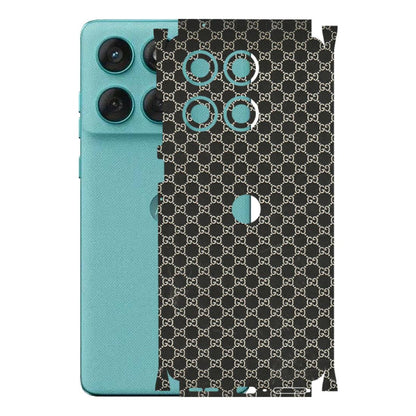 Motorola Phone Skins (All Models) - Black G Print - 3D Embossed Finish (L-109) Motorola Edge 60 Fusion (5G)